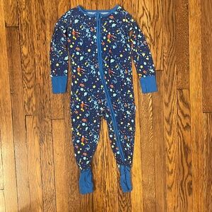 Little Sleepies 18–24M Bamboo Zippy in Splatter Paint Print